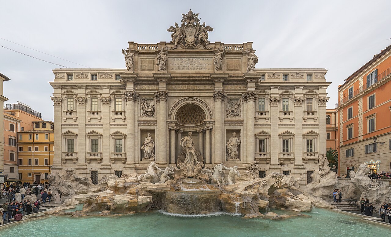 Vrai / Faux : La Fontaine de Trevi est un site historique et culturel de Rome, symbolisant son patrimoine baroque. — afficher la réponse