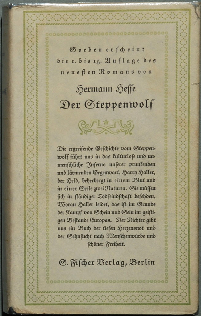QCM : Welches stylistische Verfahren verwendet Hermann Hesse in Der Steppenwolf, um die innere Zerrissenheit der Hauptfigur Harry Haller darzustellen? — afficher la réponse